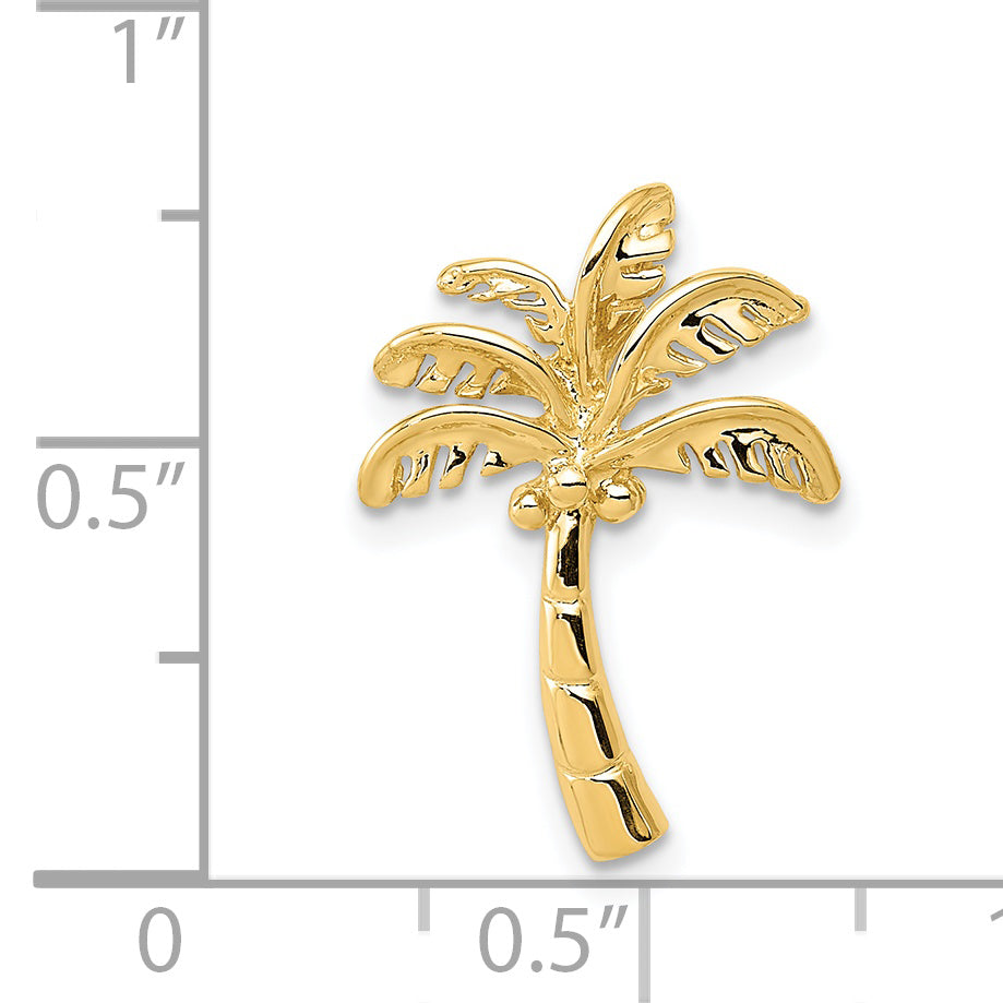 14K Yellow Gold Palm Tree Slide
