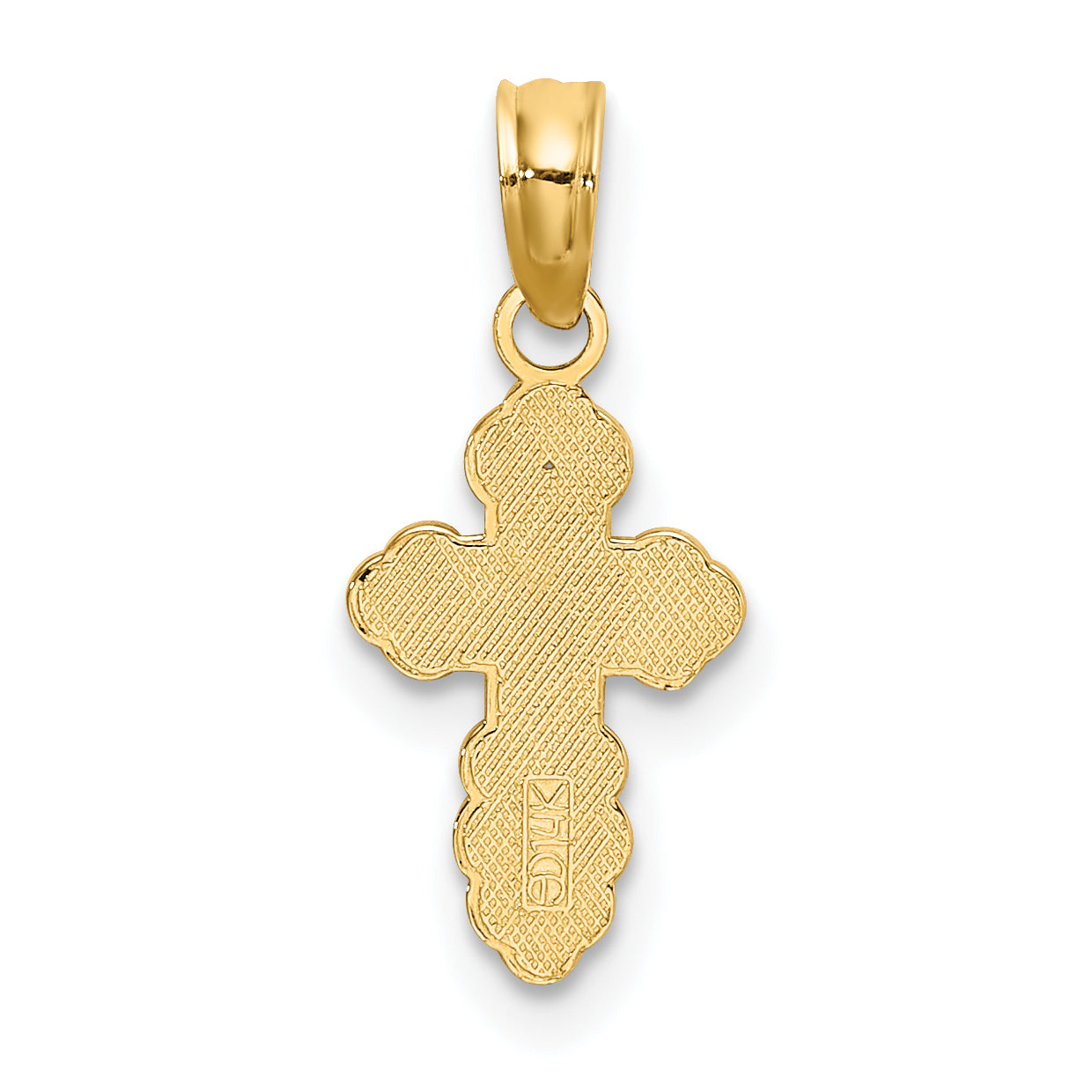 14K Yellow Gold Mini Eastern Orthodox Cross Charm