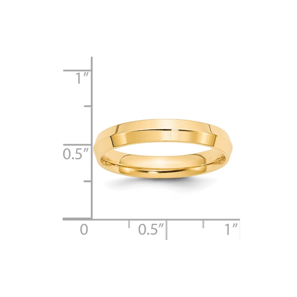18k Yellow Gold 4mm Knife Edge Comfort Fit Wedding Band Ring
