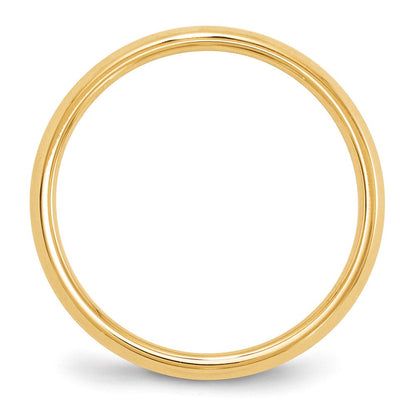 14k Yellow Gold 6mm Knife Edge Comfort Fit Wedding Band Ring