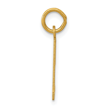 14K Yellow Gold Small Elongated Number 51 Charm