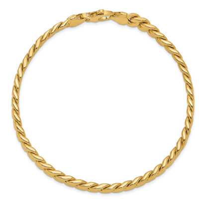 8.5 Inch 14K Men'S Polished Fancy Link Bracelet