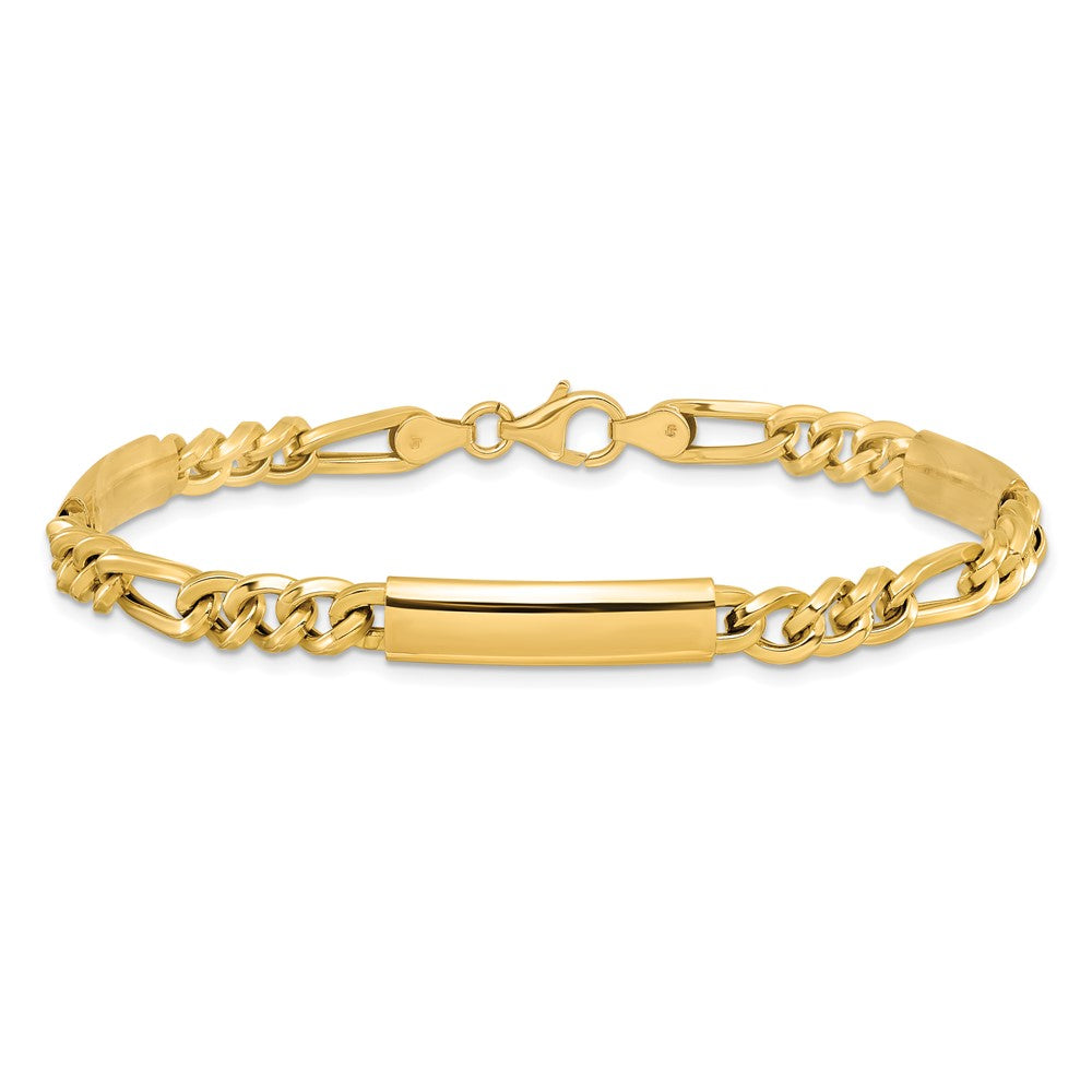 14K Yellow Gold Men'S Polished Fancy Link Bracelet