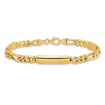 14K Yellow Gold Men'S Polished Fancy Link Bracelet