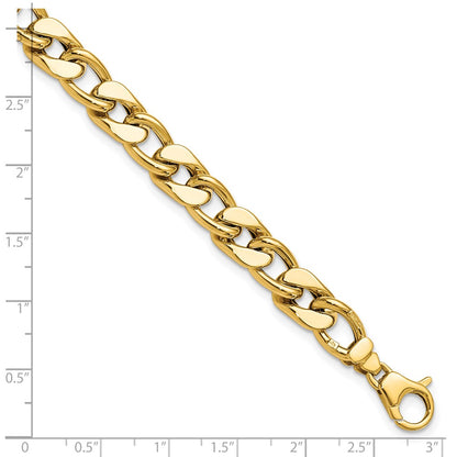 14K Yellow Gold Polished Men'S Curb Link Bracelet