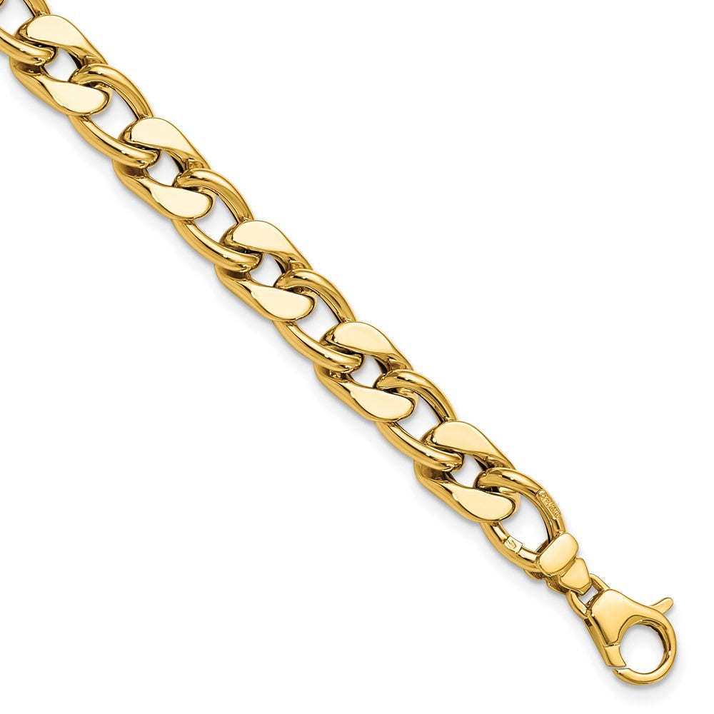 14K Yellow Gold Polished Men'S Curb Link Bracelet