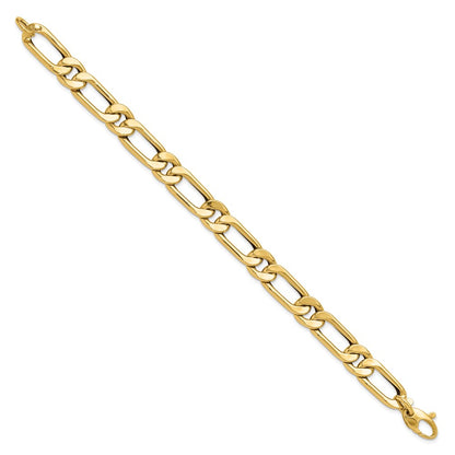 14K Yellow Gold Polished Hollow Fancy Link Men'S Bracelet