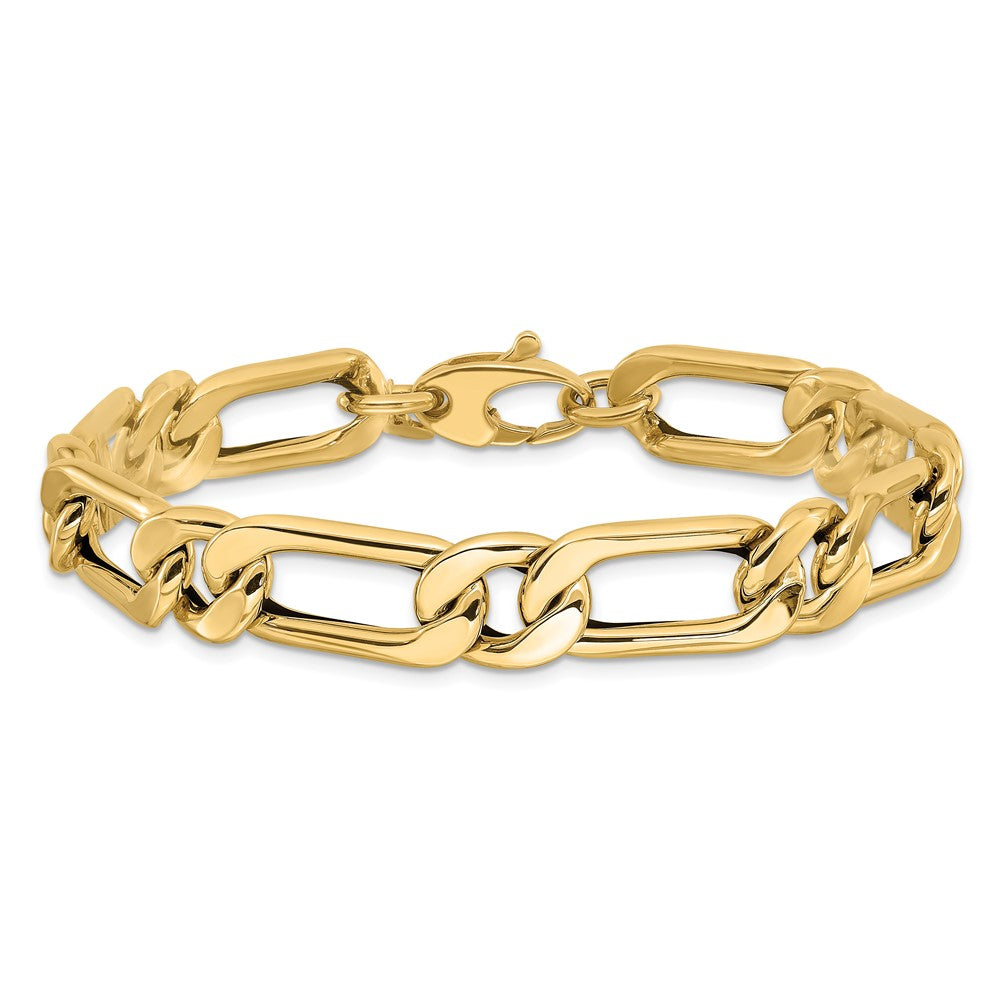 14K Yellow Gold Polished Hollow Fancy Link Men'S Bracelet