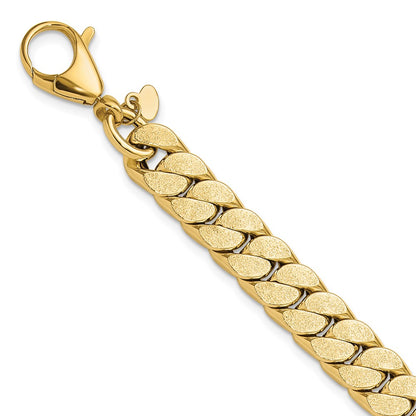 14K Yellow Gold Polished Textured Reversible Men'S Bracelet