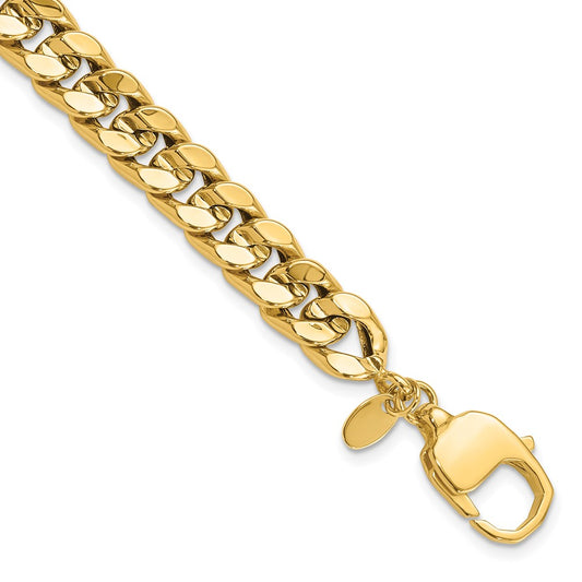 14K Yellow Gold Polished Curb Men'S Bracelet