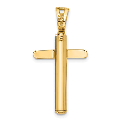 14K Yellow Gold Polished Cross Pendant