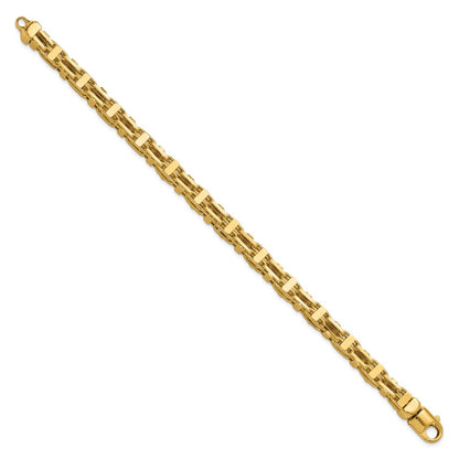 14K Yellow Gold Polished Fancy Link Men'S Bracelet