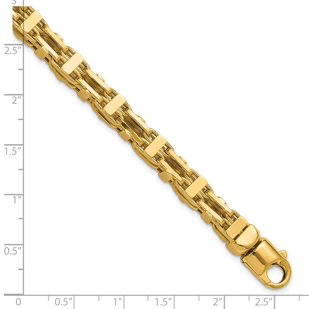 14K Yellow Gold Polished Fancy Link Men'S Bracelet