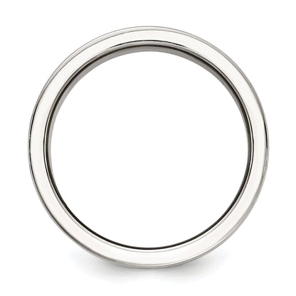 Stainless Steel Boston Bruins Logo Band Ring Size 9