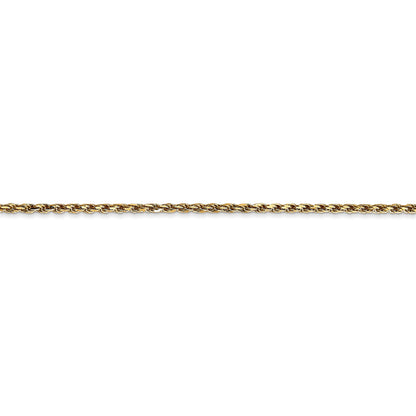 14k Yellow Gold 8 inch 1.75mm Diamond-cut Rope with Lobster Clasp Chain Bracelet