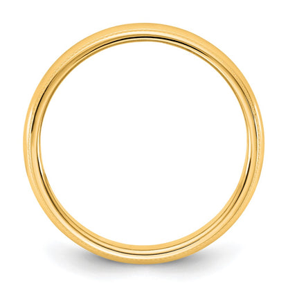 10K Yellow Gold 10Ky 4.5mm Milgrain Half Round Band Size 8.5