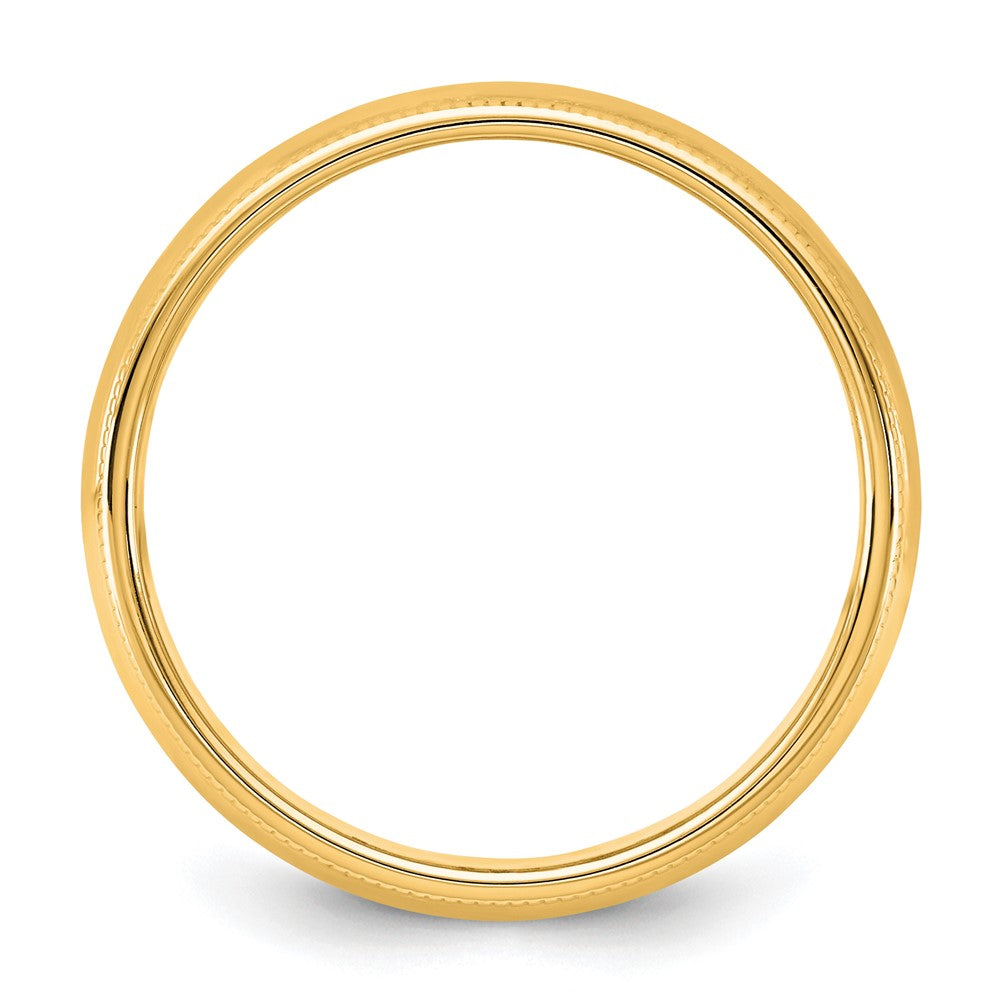 10K Yellow Gold 10Ky 5.5mm Milgrain Half Round Band Size 8.5