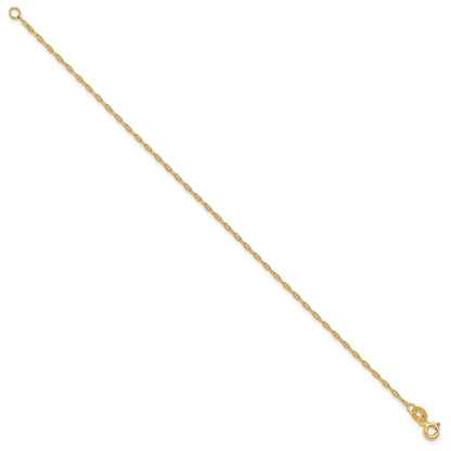 7.00 Inch 14K 1.5mm Mariners Link Chain Anklet