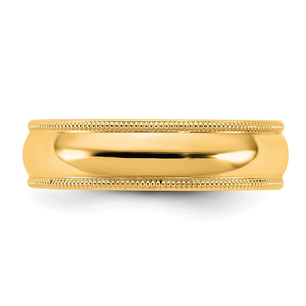 10K Yellow Gold 10Ky 5.5mm Milgrain Comfort Fit Band Size 5.5