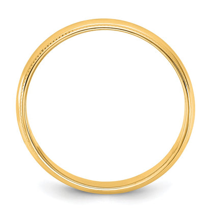 10K Yellow Gold 10Ky 4.5mm Lightweight Milgrain Half Round Band Size 10.5