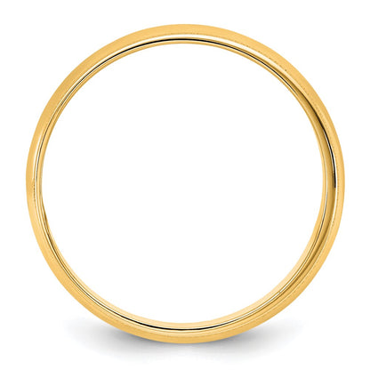 10K Yellow Gold 10Ky 5.5mm Lightweight Milgrain Half Round Band Size 12
