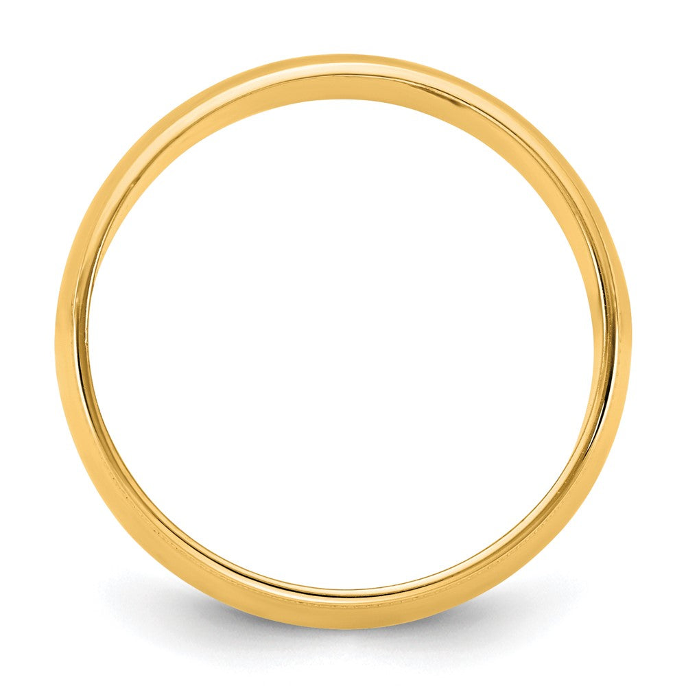 10K Yellow Gold 10Ky 7mm Lightweight Milgrain Half Round Band Size 4