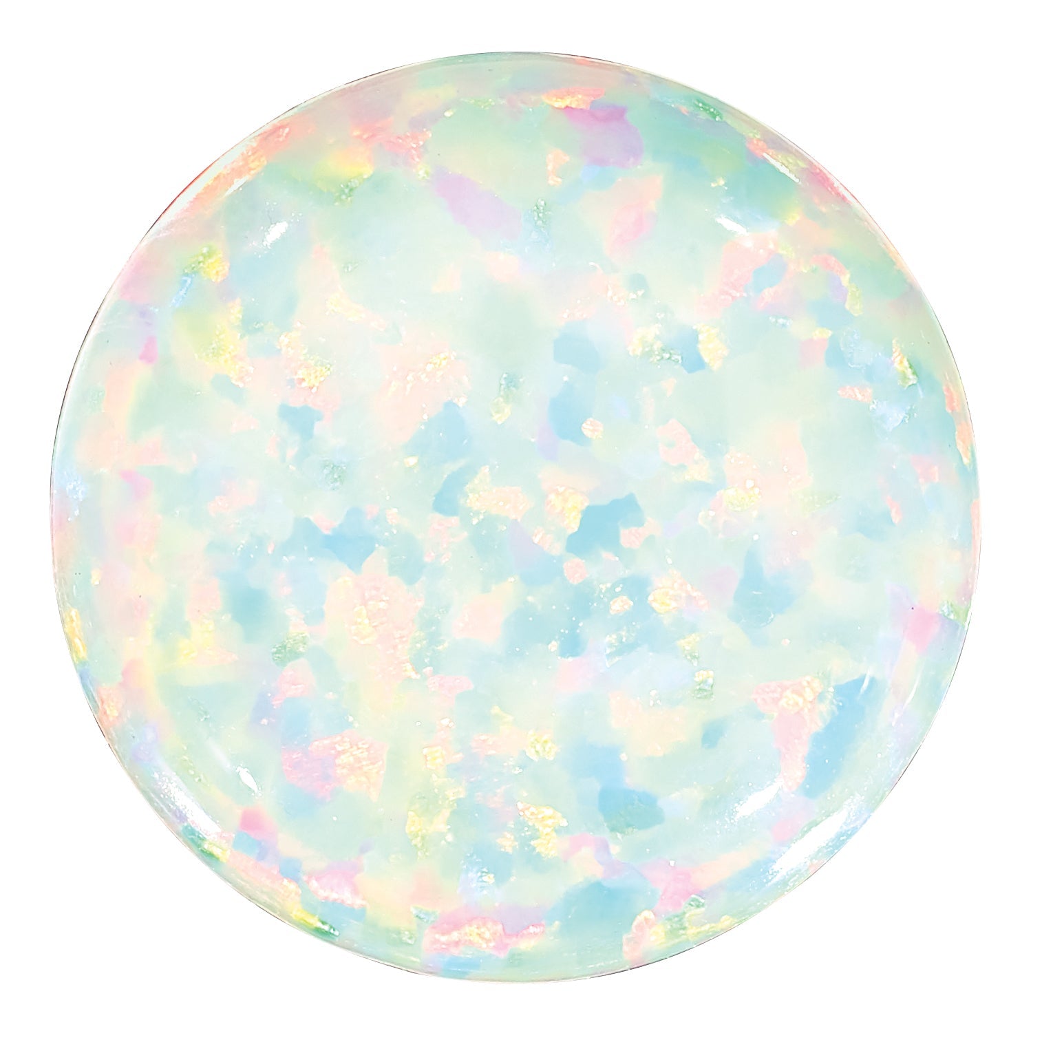 Gemstone Imitation White Opal 5mm Round