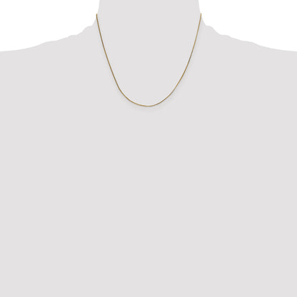14K Yellow Gold 18 Inch .5mm Octagonal Snake With Lobster Clasp Chain Necklace