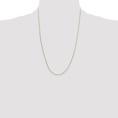 14K Yellow Gold 24 Inch .5mm Octagonal Snake With Lobster Clasp Chain Necklace