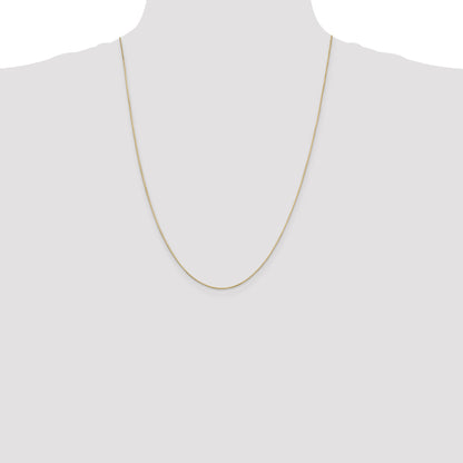 14K Yellow Gold 24 Inch .6mm Octagonal Snake With Lobster Clasp Chain Necklace