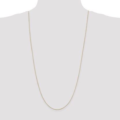 14K Yellow Gold 30 Inch .6mm Octagonal Snake With Lobster Clasp Chain Necklace