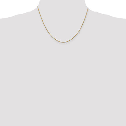 14K Yellow Gold 18 Inch .8mm Octagonal Snake With Lobster Clasp Chain Necklace