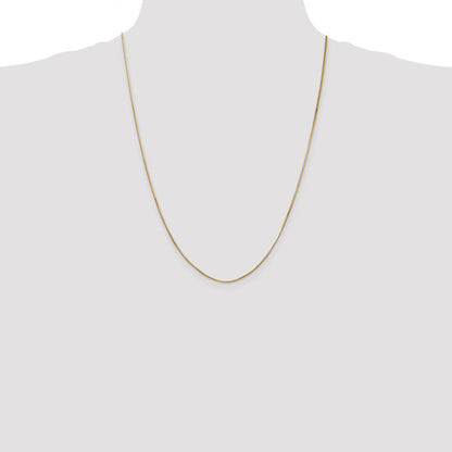 14K Yellow Gold 24 Inch .8mm Octagonal Snake With Lobster Clasp Chain Necklace