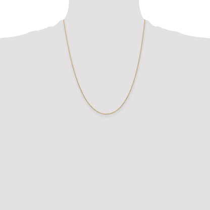 22 Inch 14K 1.2mm D/C Beaded Pendant Chain Necklace