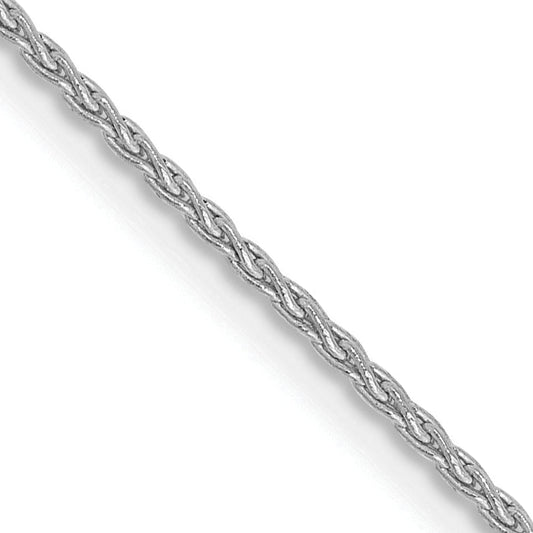 14K White Gold 24 Inch 1.2mm Parisian Wheat With Lobster Clasp Chain Necklace