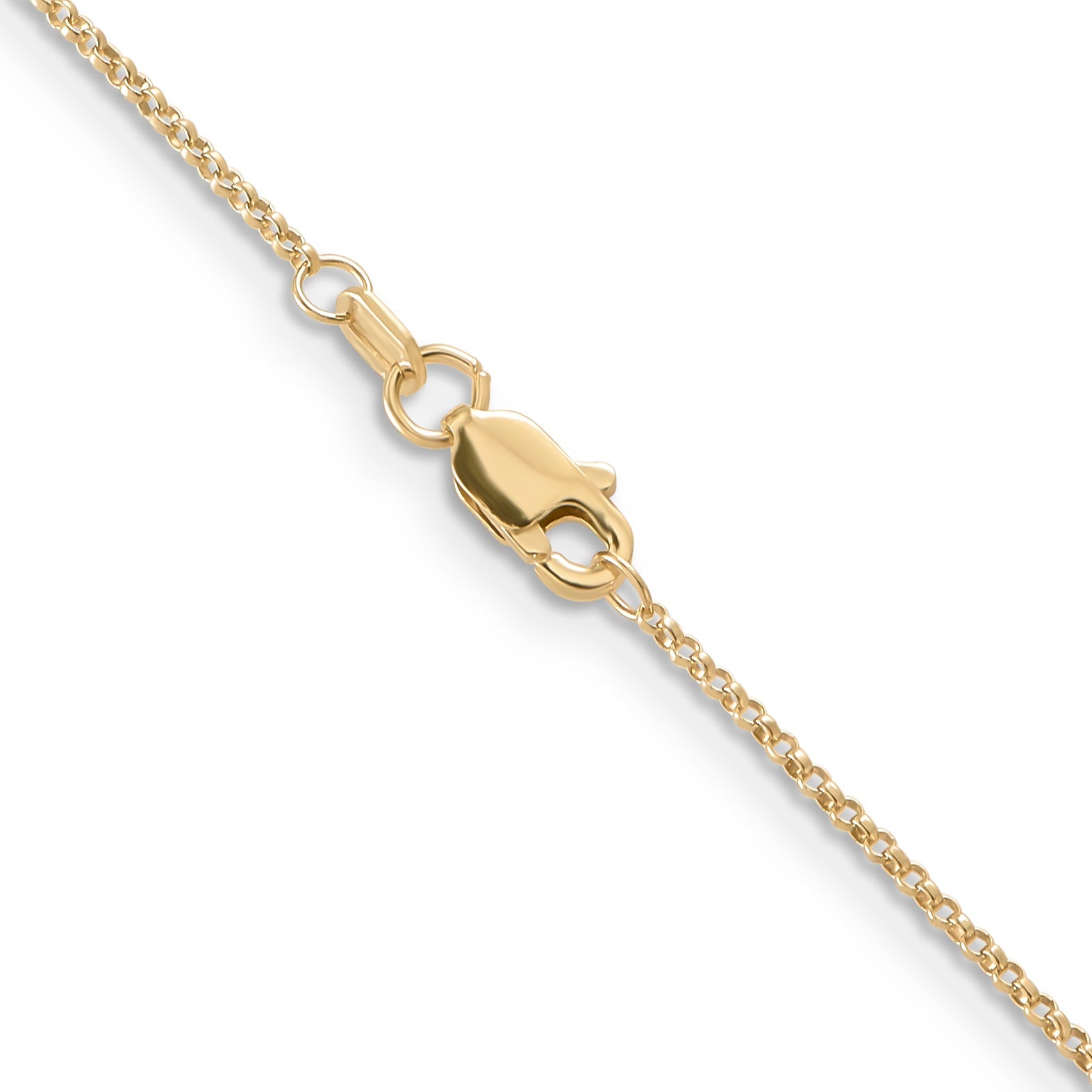 14K Yellow Gold 24 Inch 1.15mm Rolo With Lobster Clasp Pendant Chain Necklace