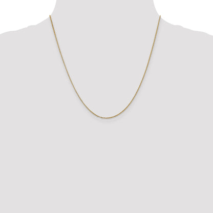 14K Yellow Gold 20 Inch 1.15mm Rolo With Lobster Clasp Pendant Chain Necklace