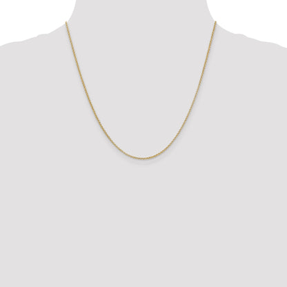 14K Yellow Gold 20 Inch 1.55mm Rolo With Lobster Clasp Pendant Chain Necklace
