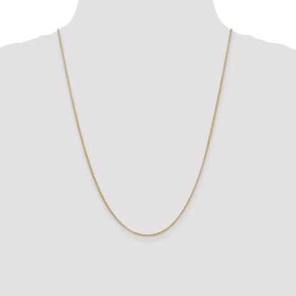 14K Yellow Gold 24 Inch 1.55mm Rolo With Lobster Clasp Pendant Chain Necklace