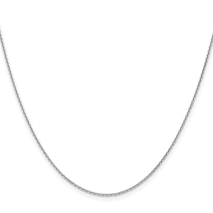 14 Inch 14K White Gold Wg 1.2mm D/C Cable Chain Necklace