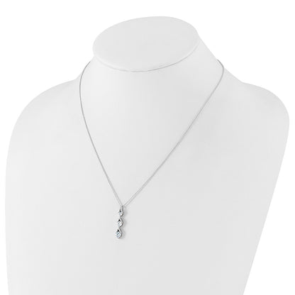 14K White Gold True Origin 1 Carat Lab Grown Diamond Vs Def 18 Inch Three Stone Pendant Necklace