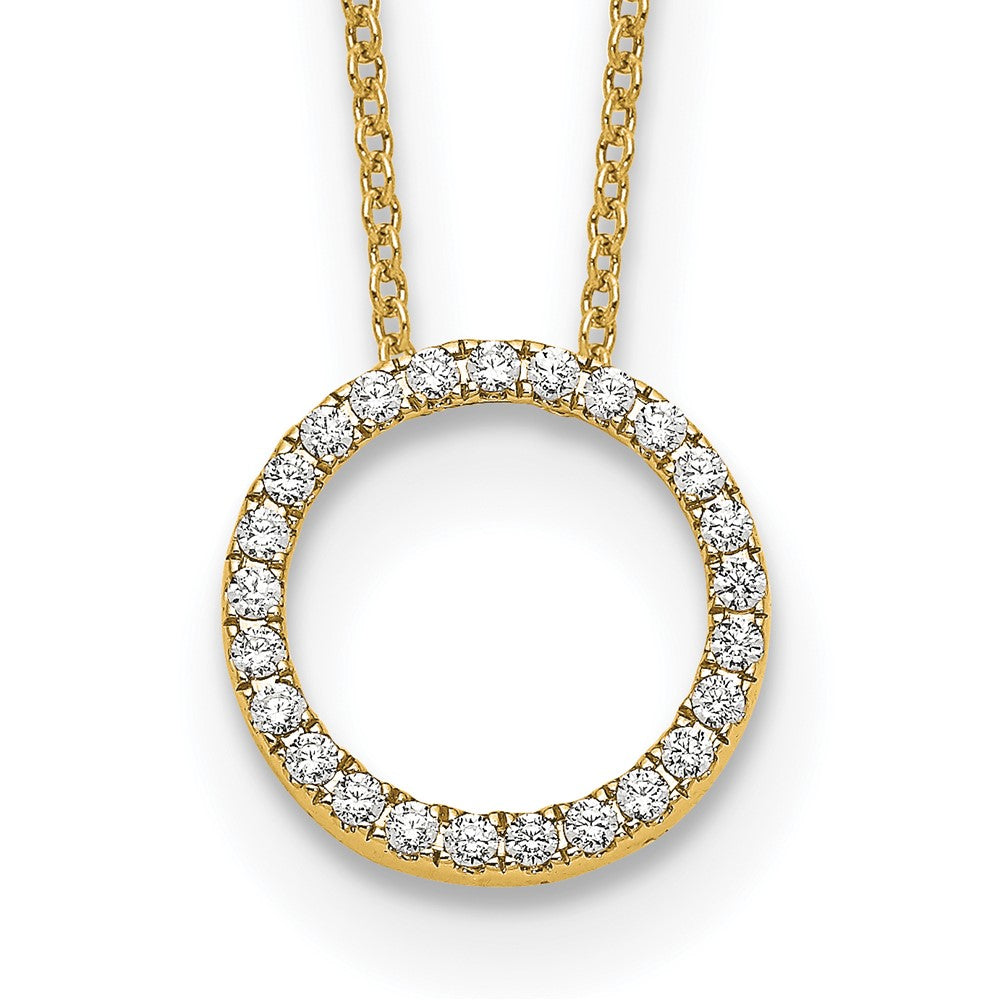 14K Yellow Gold True Origin 1/4 Carat Lab Grown Diamond Vs Def 18 Inch Eternity Pendant Necklace