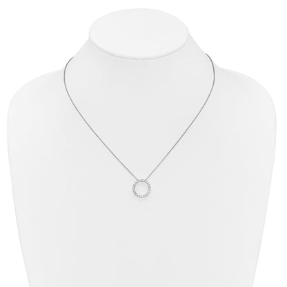 14K White Gold True Origin 1/2 Carat Lab Grown Diamond Vs Def 18 Inch Eternity Pendant Necklace