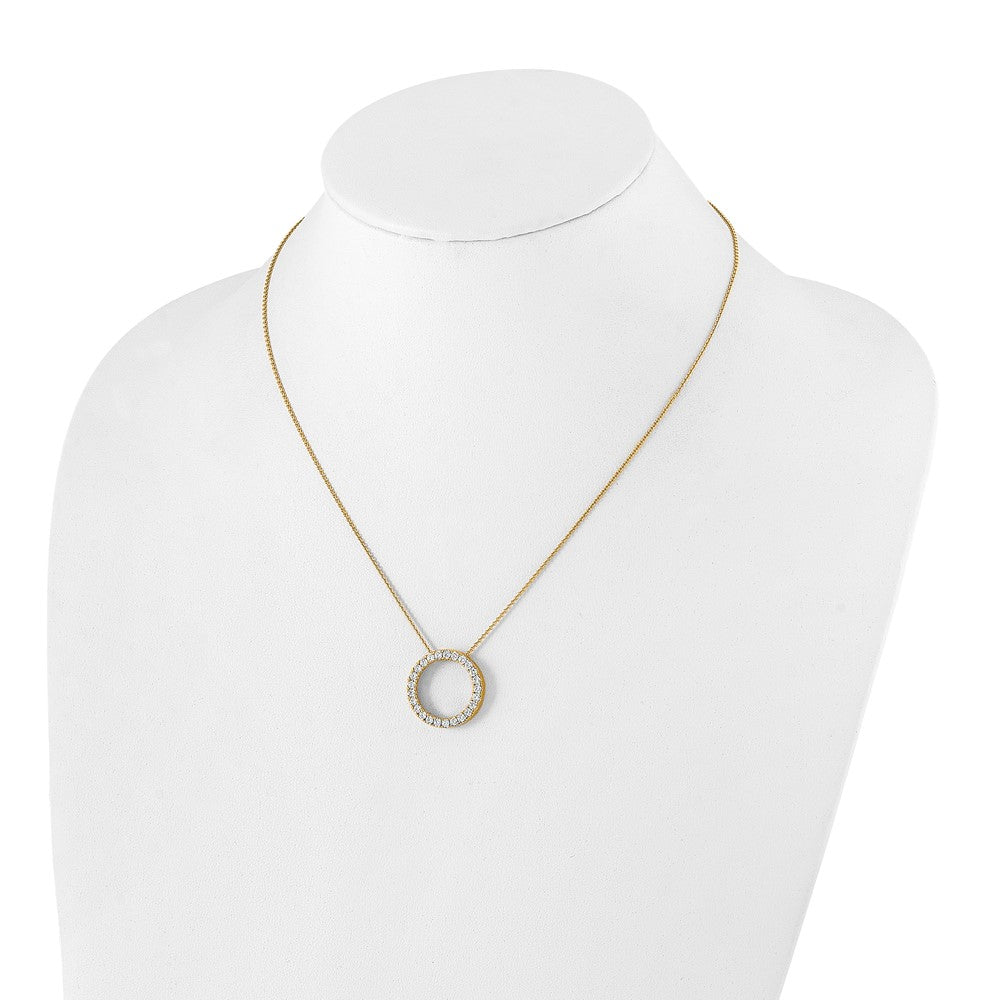 14K Yellow Gold True Origin 1 Carat Lab Grown Diamond Vs Def 18 Inch Eternity Pendant Necklace