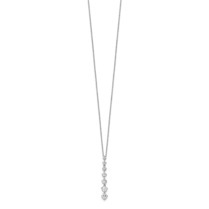 14K White Gold True Origin 1 Carat Lab Grown Diamond Vs Def 18 Inch Seven Stone Pendant Necklace