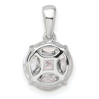 14k White Gold 1 Ct. Lab Grown Diamond VS/SI+ G+ Round and Marquise Pendant