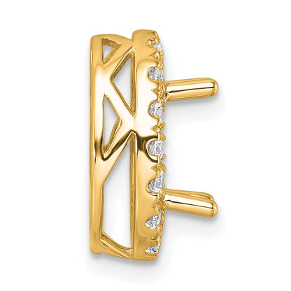 14k Yellow Gold 2 1/2 Ct. Lab Grown Diamond VS/SI+ G+ Complete Halo Chain Slide Pendant