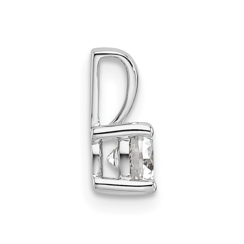 14k White Gold 1/2 Ct. Certified Lab Grown Diamond VS/SI+ G+ Round Complete Four Prong Pendant