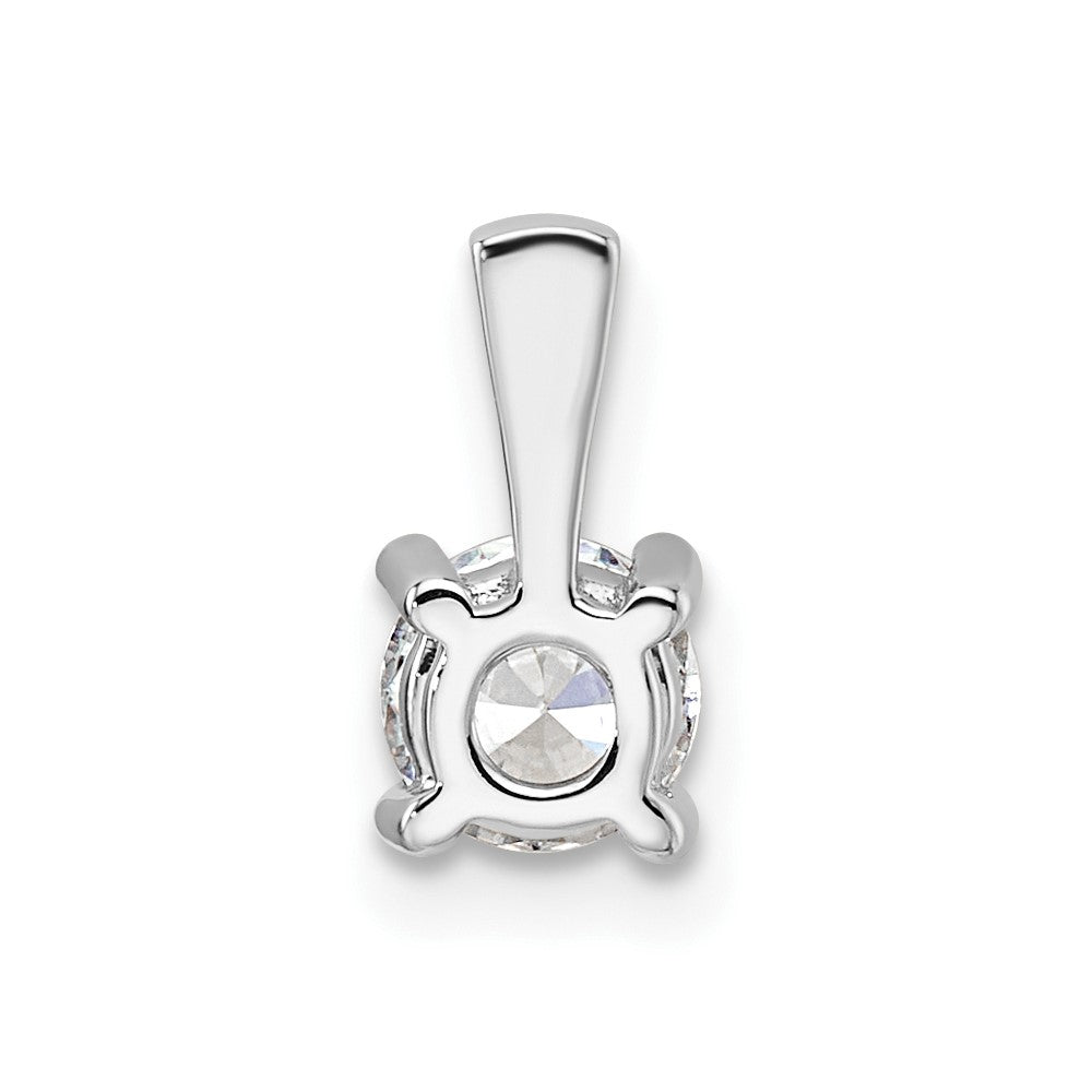 14k White Gold 1/2 Ct. Certified Lab Grown Diamond VS/SI+ G+ Round Complete Four Prong Pendant