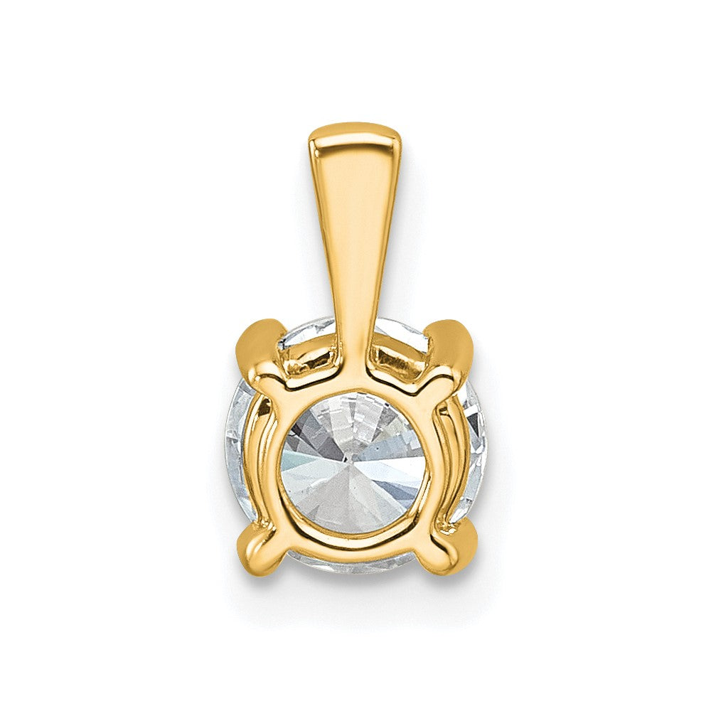 14k Yellow Gold 1 Ct. Certified Lab Grown Diamond VS/SI+ G+ Round Complete Four Prong Pendant
